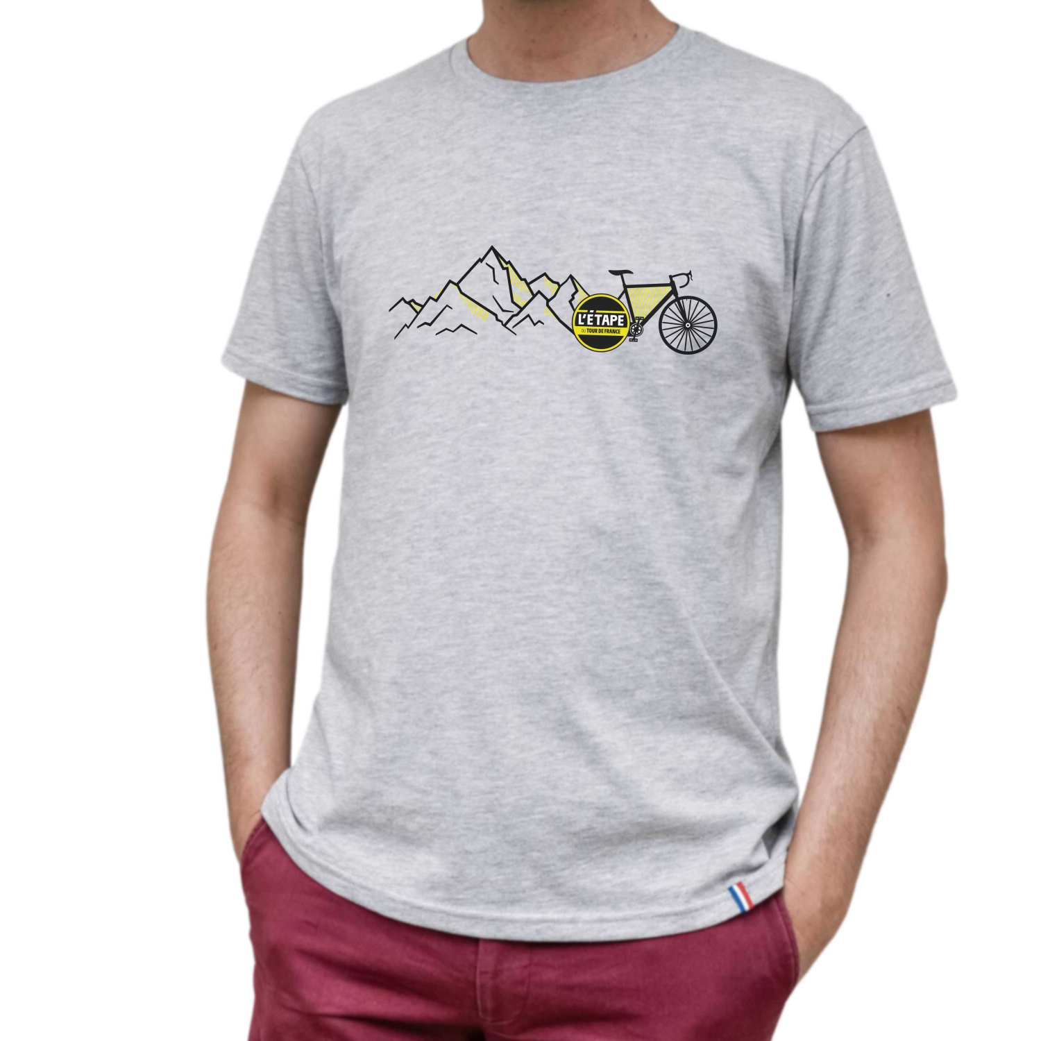 T-shirt Etape du Tour de France Montagne Gris Mixte