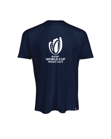 T-shirt Coupe du Monde de Rugby France 2023 Logo Monochrome Made In France Navy Mixte