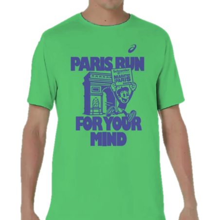 T-shirt Marathon de Paris Asics Core SS Vital Green