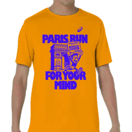 T-shirt Marathon de Paris Asics Core SS Orange Yamakubi