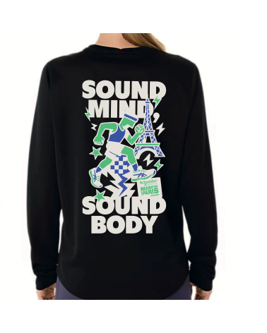 T-shirt Femme Marathon de Paris Asics LS Core Performance Black