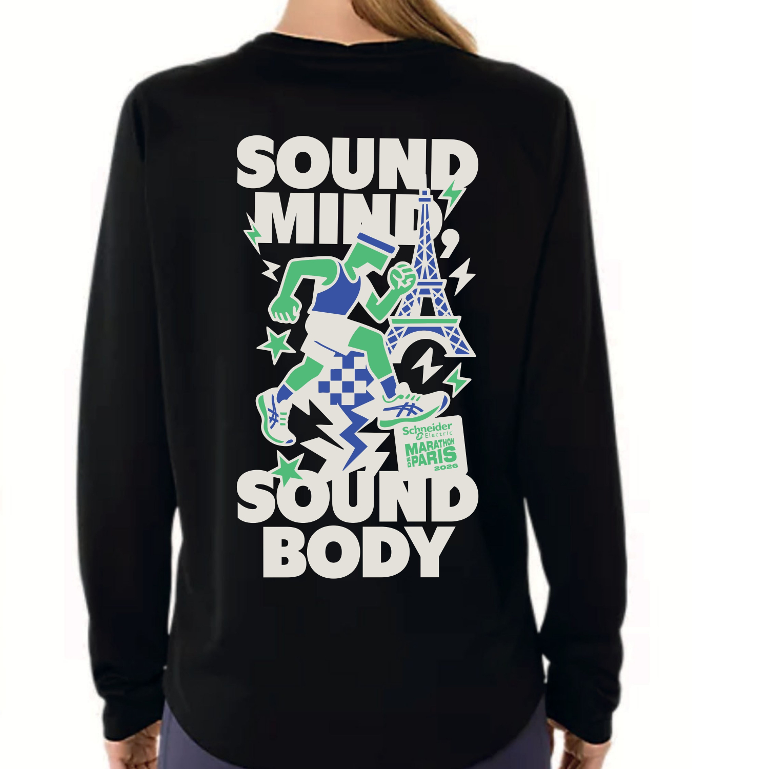 T-shirt Femme Marathon de Paris Asics LS Core Performance Black