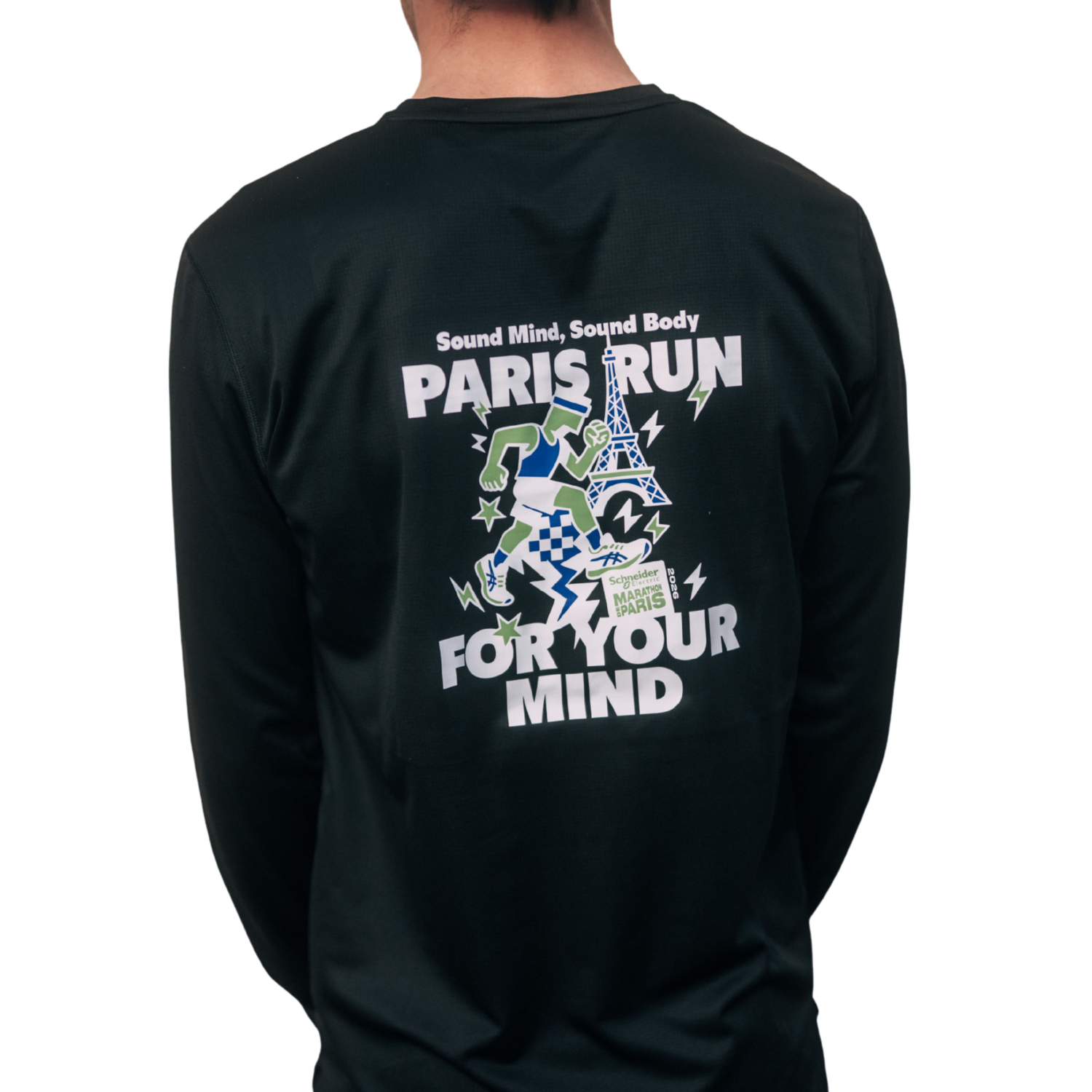 T-shirt Marathon de Paris Asics Core LS Performance Black
