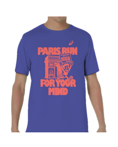T-shirt Marathon de Paris Asics Core SS Cobalt Burst