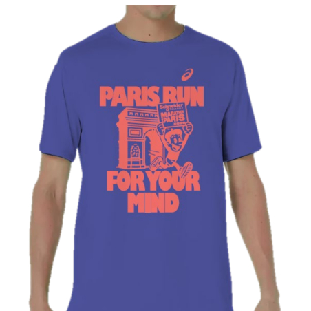 T-shirt Marathon de Paris Asics Core SS Cobalt Burst