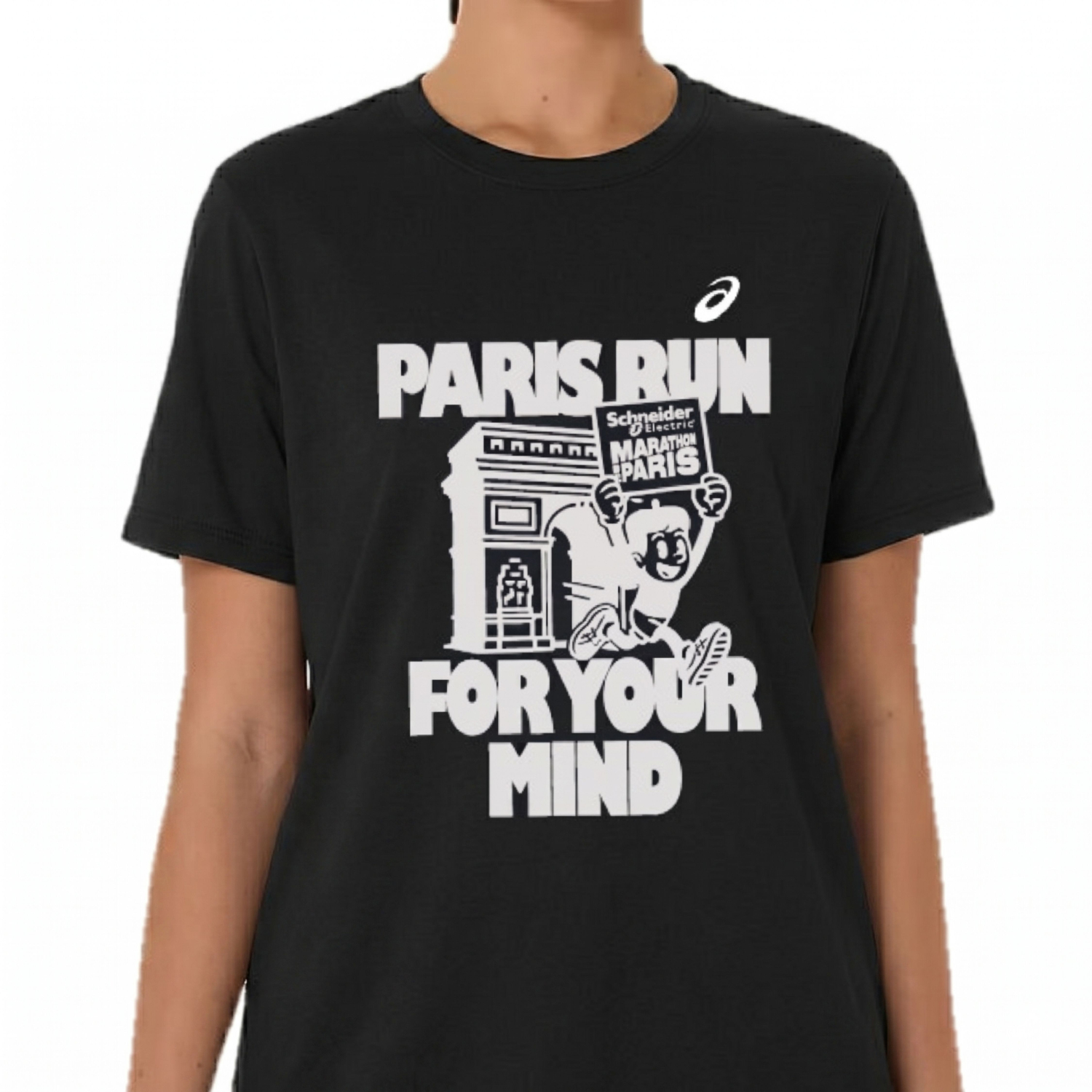 T-shirt Femme Marathon de Paris Asics Core SS Performance Black
