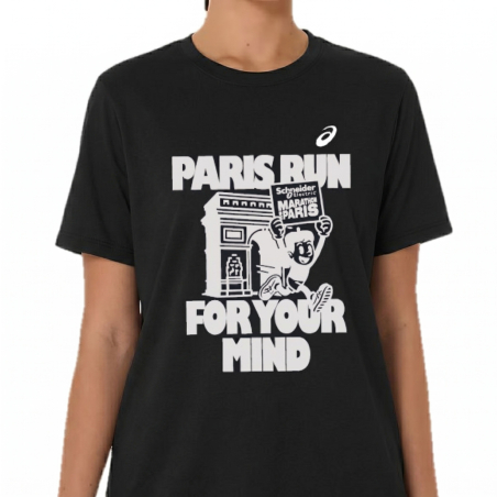 T-shirt Femme Marathon de Paris Asics Core SS Performance Black
