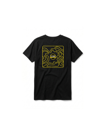 T-Shirt Etape du Tour Map Carré Mixte Noir