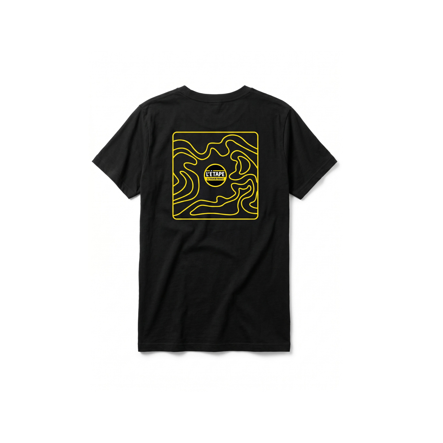 T-Shirt Etape du Tour Map Carré Mixte Noir